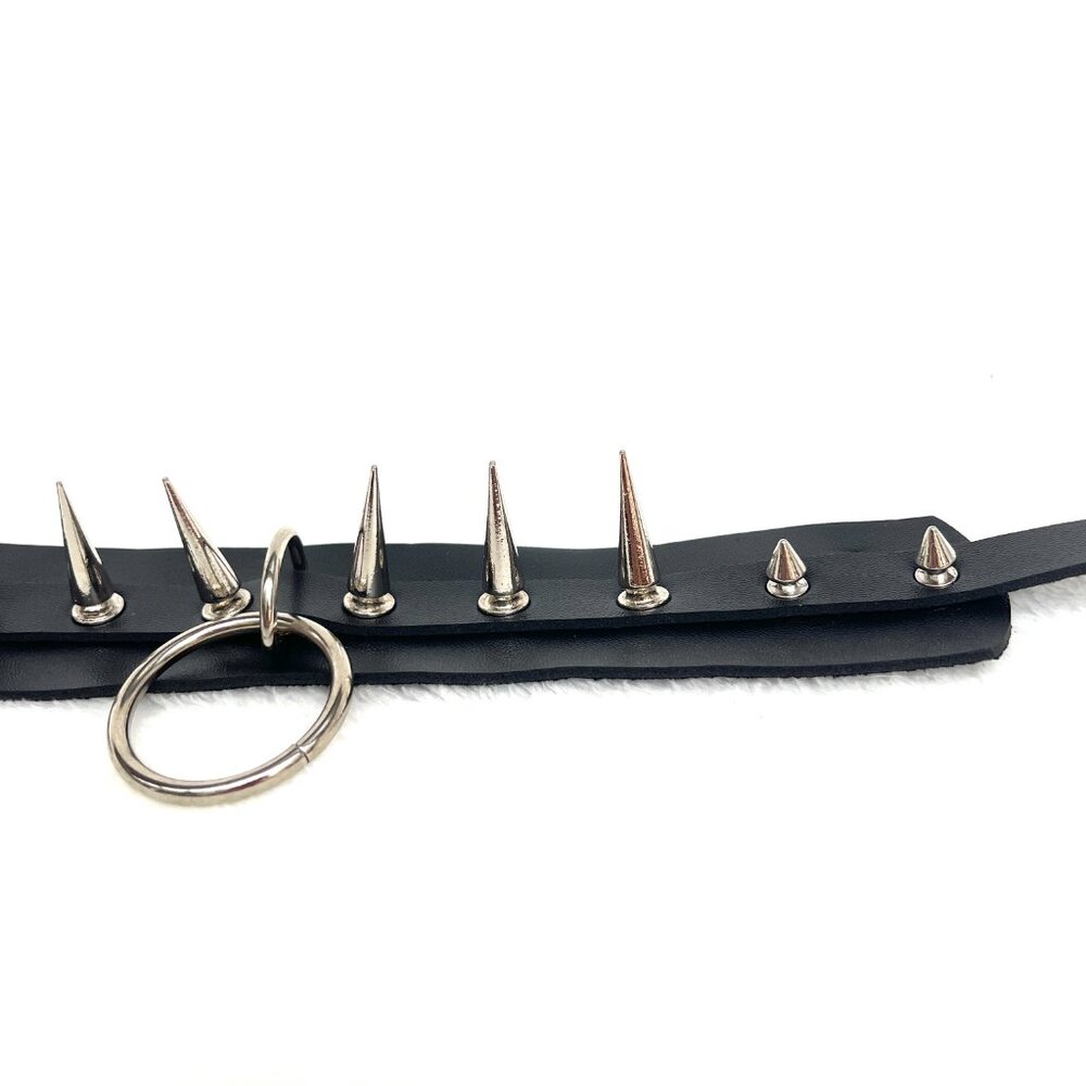 NWT DOLS KILL SMEXY Carea metal spiked leather choker COSTUME RAVE - Picture 8 of 12